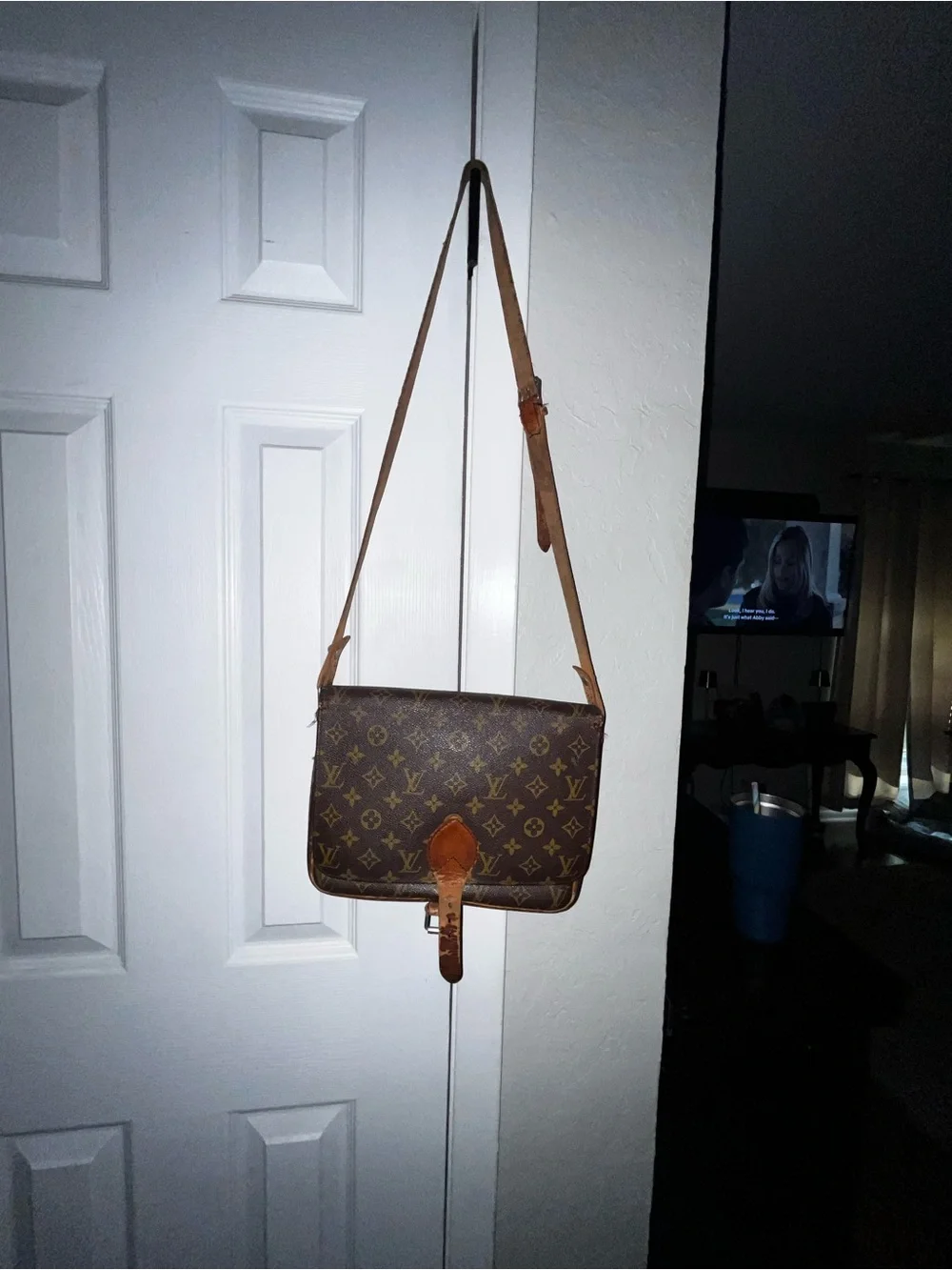 Louis Vuitton Monogram Canvas Crossbody Messenger in Brown and Tan Leather